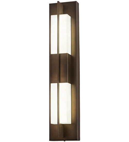 Meyda Lighting Joemy 5" LED Blackhills Gold Wall Sconce With White Statuario Idalight Shade