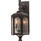 Meyda Lighting Jonquil 10" 3-Light Coffee Bean Wall Sconce With Clear Seeded Shade Glass