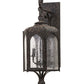 Meyda Lighting Jonquil 10" 3-Light Coffee Bean Wall Sconce With Clear Seeded Shade Glass