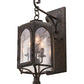 Meyda Lighting Jonquil 10" 3-Light Coffee Bean Wall Sconce With Clear Seeded Shade Glass