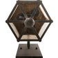 Meyda Lighting Jonquil 10" 3-Light Coffee Bean Wall Sconce With Clear Seeded Shade Glass