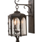 Meyda Lighting Jonquil 10" 3-Light Coffee Bean Wall Sconce With Clear Seeded Shade Glass