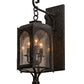 Meyda Lighting Jonquil 10" 3-Light Coffee Bean Wall Sconce With Clear Seeded Shade Glass