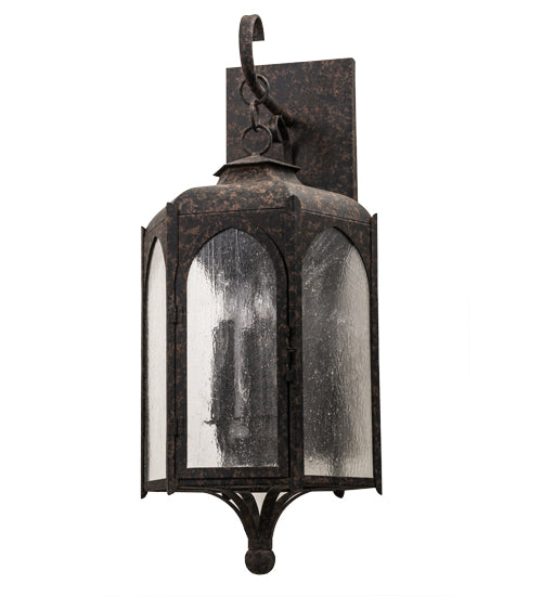 Meyda Lighting Jonquil 15" 6-Light Coffee Bean Wall Sconce With Clear Seeded Shade Glass