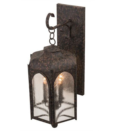 Meyda Lighting Jonquil 15" 6-Light Coffee Bean Wall Sconce With Clear Seeded Shade Glass