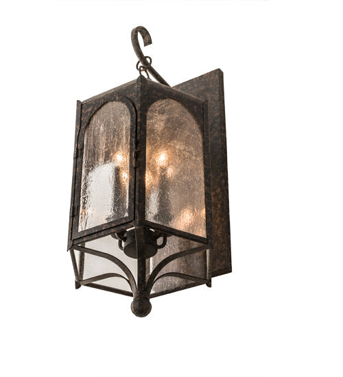 Meyda Lighting Jonquil 15" 6-Light Coffee Bean Wall Sconce With Clear Seeded Shade Glass