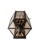 Meyda Lighting Jonquil 15" 6-Light Coffee Bean Wall Sconce With Clear Seeded Shade Glass