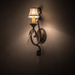 Meyda Lighting Josephine 12" French Bronze Wall Sconce With Cream Textrene Shade