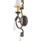 Meyda Lighting Josephine 12" French Bronze Wall Sconce With Cream Textrene Shade
