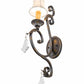Meyda Lighting Josephine 12" French Bronze Wall Sconce With Cream Textrene Shade