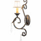 Meyda Lighting Josephine 12" French Bronze Wall Sconce With Cream Textrene Shade