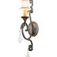 Meyda Lighting Josephine 12" French Bronze Wall Sconce With Cream Textrene Shade