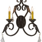 Meyda Lighting Josephine 19" 2-Light Antique Iron Gate Wall Sconce With Amber Faux Candlelight