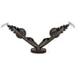Meyda Lighting Josephine 19" 2-Light Antique Iron Gate Wall Sconce With Amber Faux Candlelight