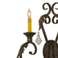 Meyda Lighting Josephine 19" 2-Light Autumn Leaf Wall Sconce With Ivory Faux Candlelight