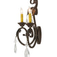 Meyda Lighting Josephine 20" 2-Light Cajun Spice Wall Sconce With Amber Faux Candlelight