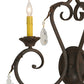Meyda Lighting Josephine 20" 2-Light Cajun Spice Wall Sconce With Amber Faux Candlelight