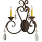 Meyda Lighting Josephine 20" 2-Light Cajun Spice Wall Sconce With Amber Faux Candlelight