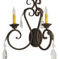 Meyda Lighting Josephine 20" 2-Light Cajun Spice Wall Sconce With Ivory Faux Candlelight