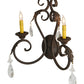 Meyda Lighting Josephine 20" 2-Light Cajun Spice Wall Sconce With Ivory Faux Candlelight