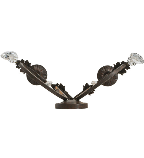 Meyda Lighting Josephine 20" 2-Light Cajun Spice Wall Sconce With Ivory Faux Candlelight