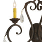 Meyda Lighting Josephine 20" 2-Light Cajun Spice Wall Sconce With Ivory Faux Candlelight