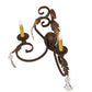 Meyda Lighting Josephine 20" 2-Light Cortez Gold Wall Sconce With Ivory Faux Candlelight