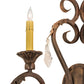Meyda Lighting Josephine 20" 2-Light Cortez Gold Wall Sconce With Ivory Faux Candlelight