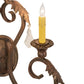 Meyda Lighting Josephine 20" 2-Light Cortez Gold Wall Sconce With Ivory Faux Candlelight