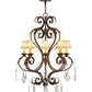 Meyda Lighting Josephine 30" 8-Light Gilded Tobacco Chandelier With Beige Textrene Shade