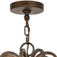 Meyda Lighting Josephine 30" 8-Light Gilded Tobacco Chandelier With Beige Textrene Shade