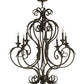 Meyda Lighting Josephine 36" 8-Light Oil Rubbed Bronze Chandelier With Faux Candlelight
