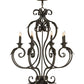 Meyda Lighting Josephine 36" 8-Light Oil Rubbed Bronze Chandelier With Faux Candlelight