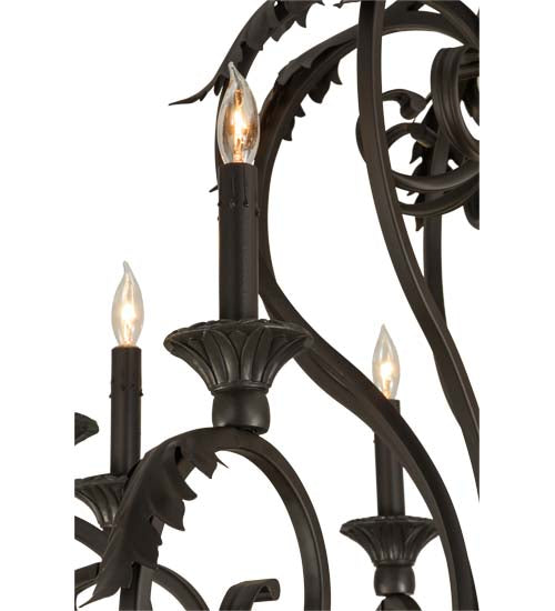 Meyda Lighting Josephine 36" 8-Light Oil Rubbed Bronze Chandelier With Faux Candlelight