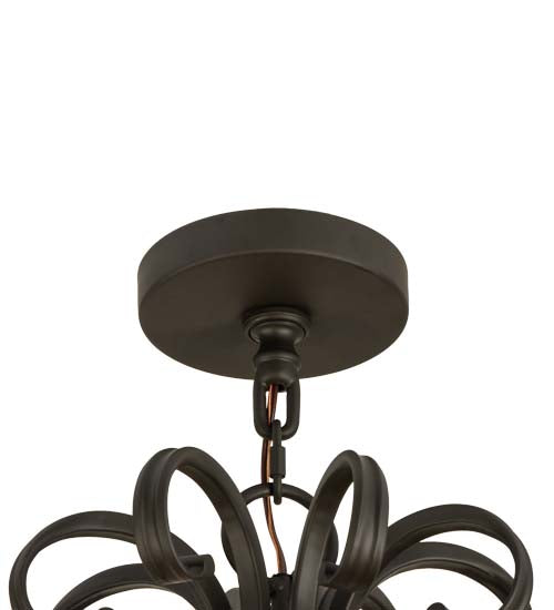 Meyda Lighting Josephine 36" 8-Light Oil Rubbed Bronze Chandelier With Faux Candlelight