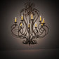 Meyda Lighting Josephine 42" 10-Light Antiquity Chandelier With Ivory Faux Candlelight