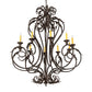 Meyda Lighting Josephine 42" 10-Light Antiquity Chandelier With Ivory Faux Candlelight