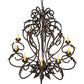 Meyda Lighting Josephine 42" 10-Light Antiquity Chandelier With Ivory Faux Candlelight