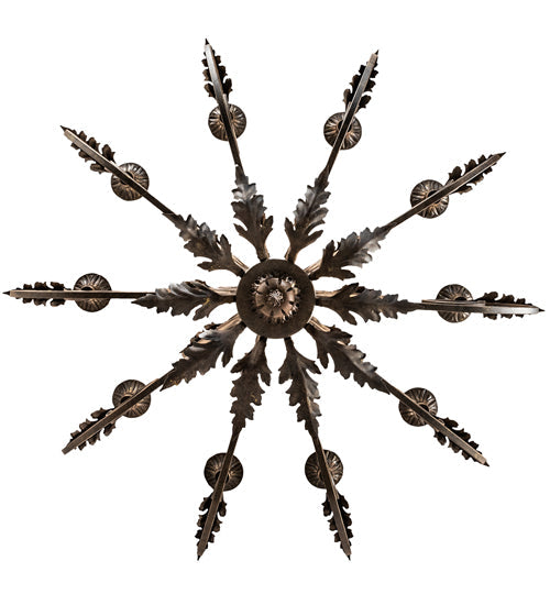 Meyda Lighting Josephine 42" 10-Light Antiquity Chandelier With Ivory Faux Candlelight
