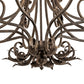 Meyda Lighting Josephine 42" 10-Light Antiquity Chandelier With Ivory Faux Candlelight