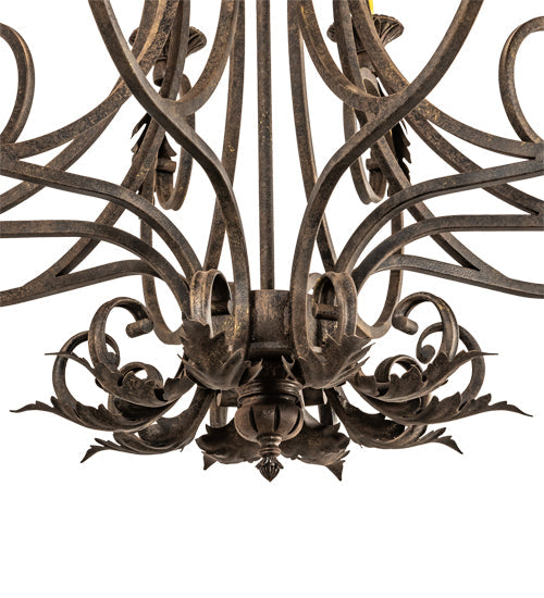 Meyda Lighting Josephine 42" 10-Light Antiquity Chandelier With Ivory Faux Candlelight