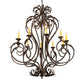 Meyda Lighting Josephine 42" 10-Light Antiquity Chandelier With Ivory Faux Candlelight