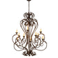 Meyda Lighting Josephine 48" 10-Light Mahogany Bronze Chandelier With Ivory Faux Candlelight