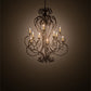 Meyda Lighting Josephine 48" 10-Light Mahogany Bronze Chandelier With Ivory Faux Candlelight