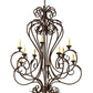 Meyda Lighting Josephine 48" 10-Light Mahogany Bronze Chandelier With Ivory Faux Candlelight