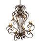 Meyda Lighting Josephine 48" 10-Light Mahogany Bronze Chandelier With Ivory Faux Candlelight