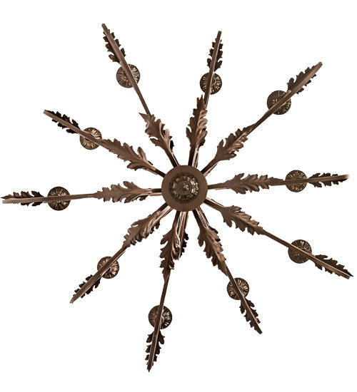 Meyda Lighting Josephine 48" 10-Light Mahogany Bronze Chandelier With Ivory Faux Candlelight