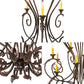 Meyda Lighting Josephine 48" 10-Light Mahogany Bronze Chandelier With Ivory Faux Candlelight