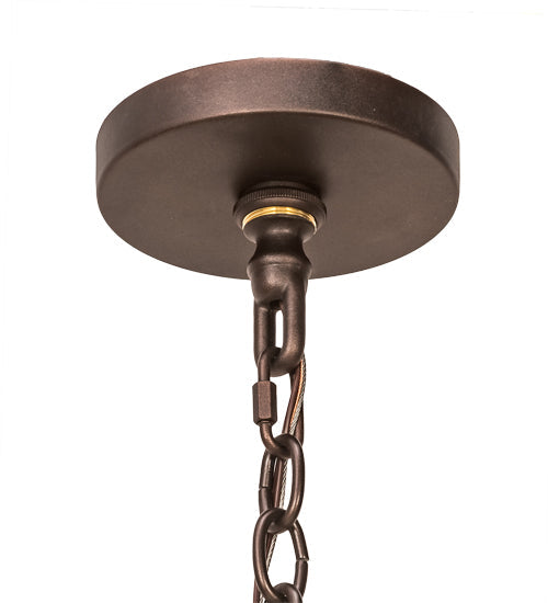Meyda Lighting Josephine 48" 10-Light Mahogany Bronze Chandelier With Ivory Faux Candlelight