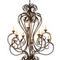 Meyda Lighting Josephine 48" 10-Light Mahogany Bronze Chandelier With Ivory Faux Candlelight